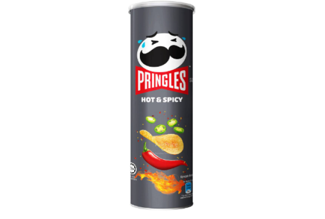 PRINGLES Potato Crisps (Canister) - Hot & Spicy- moq, container load- 134gm x 12