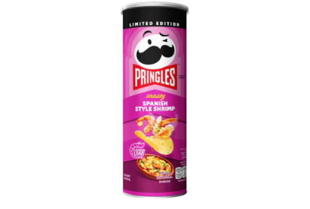 PRINGLES Potato Crisps (Canister) - Spanish Style Shrimp- moq, container load - 97gm x 12