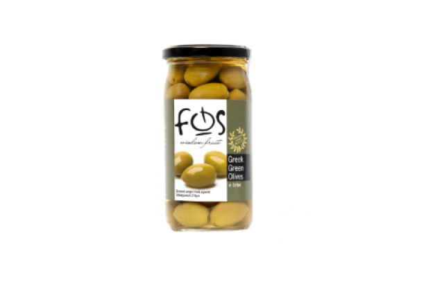 GREEN OLIVES "CHALKIDIKIS - Whole Glass Jar - 360gr per carton