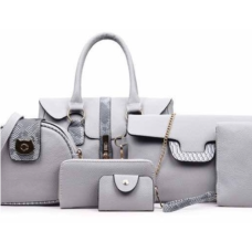 6pcs leather Female Handbag