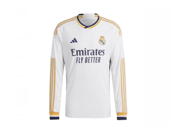 Real Madrid 2023/24 Long Sleeve Home Jersey