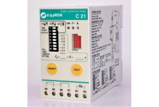 ELECTRONIC RELAYS FOR MOTOR AND GENERATOR PROTECTION C21 Aux. supply -11220