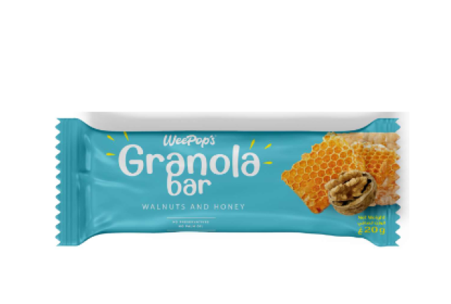 WeePops Walnuts and Honey Granola Bar - 20g