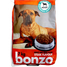 BONZO Adult Dry Dog Food - Steak - 7kg