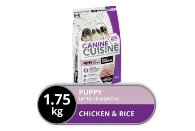 CANINE CUISINE PUPPY- CHICKEN & RICE - 1.75kg x 10