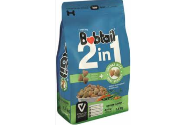 BOBTAIL 2IN1 CHUNKS REAL VEGS CHICKEN - 1.5kg x 10