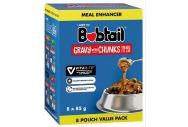 BOBTAIL GRAVY WITH CHUNKS MULTIPACK MEAL ENHANCER - 85kg x 48