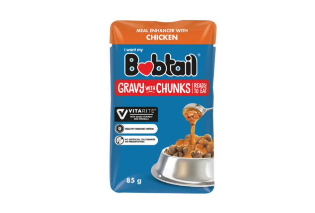 BOBTAIL GRAVY WITH CHUNKS CHICKEN FLAVOUR MEAL ENHANCER 85g x 36