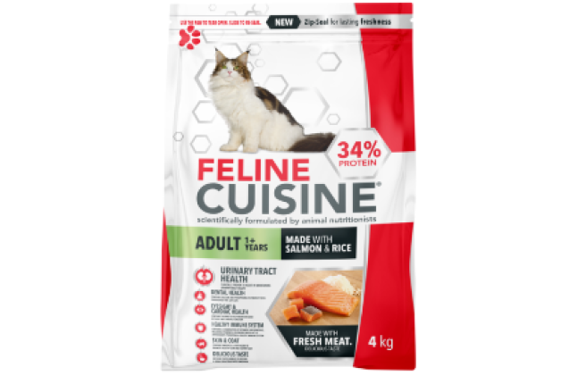 FELINE CUISINE ADULT SALMON&RICE - 4kg x 3