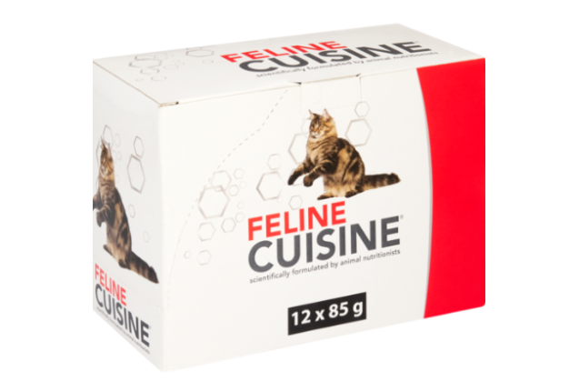 FELINE CUISINE WET CAT FOOD ADULT BEEF GRAVY - 85g x 48