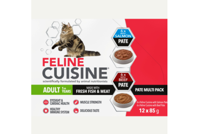 FELINE CUISINE WET CAT FOOD ADULT MULTIPACK PATE  - 85g x 48