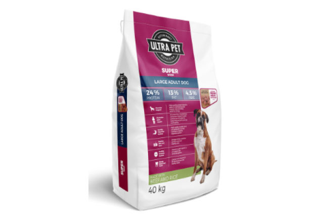 ULTRA DOG SUPERWOOF LARGE ADULT BEEF & RICE - 40KG