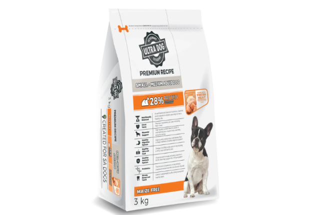 Ultra Dog Premium Small and Medium Adult Chicken and Rice Dog Food - 3kg x 5