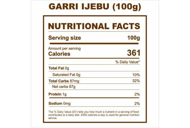 GARRI IJEBU(cassava flakes) 1kg