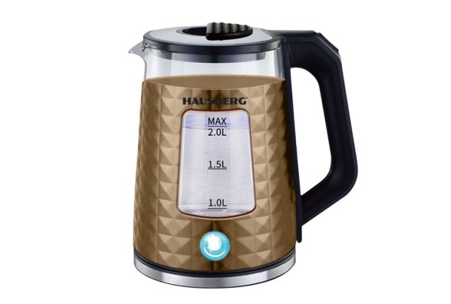 HAUSBERG ELECTRIC GLASS KETTLE - HB-3617RS x 12