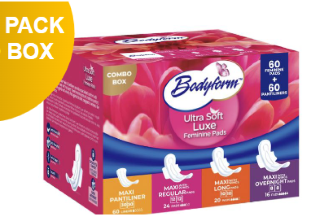 Bodyform Ultra Soft Luxe - Variety Pack Combo Box - 6packs