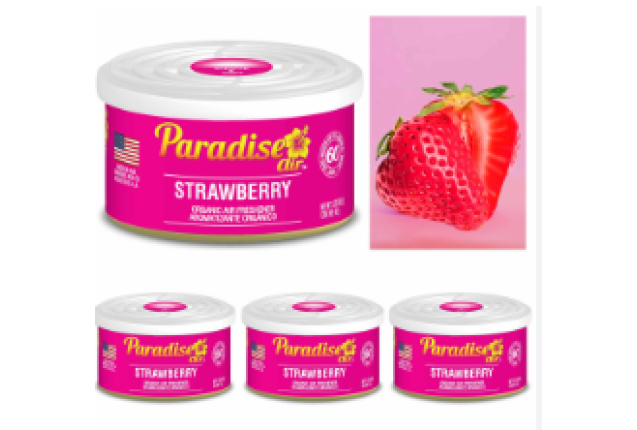 Paradise Air Organic Can Air Freshener, Uncapped, UNF, Strawberry x 288