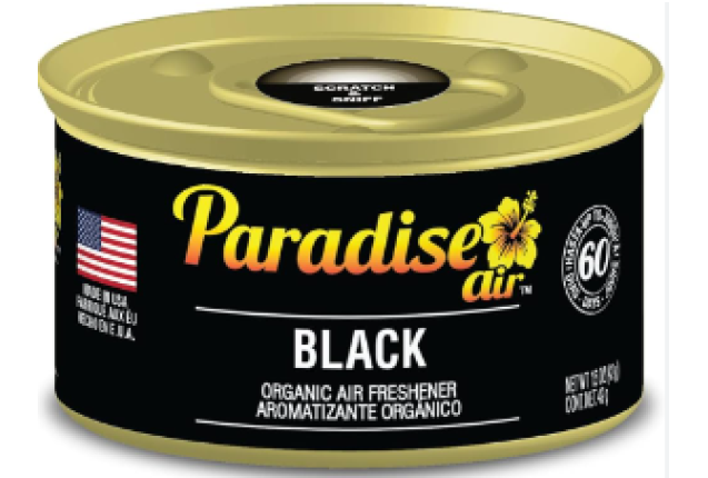 Paradise Air Organic Can Air Freshener, Uncapped, UNF,  Black x 288