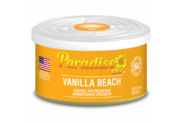 Paradise Air Organic Can Air Freshener, Uncapped, UNF,  Vanilla Beach x 288
