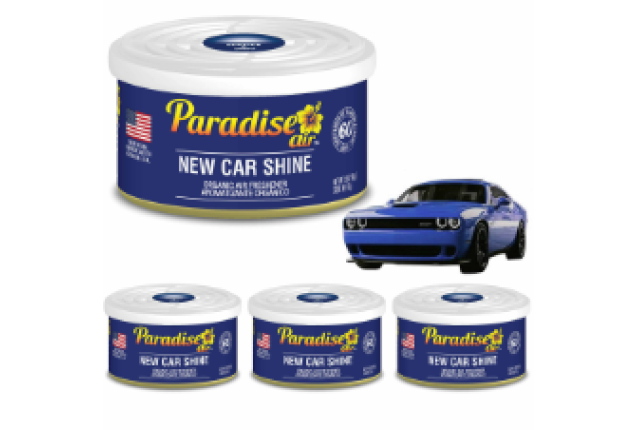 Paradise Air Organic Can Air Freshener, Uncapped, UNF, New Car Shine x 288