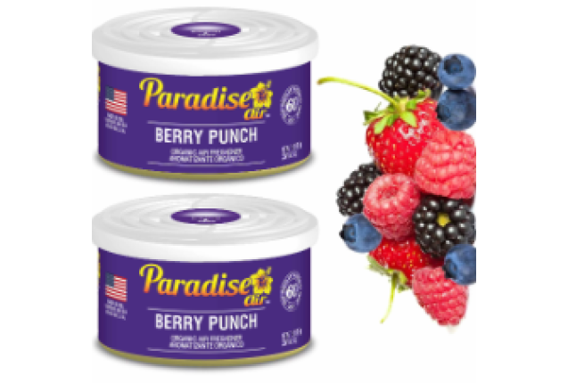Paradise Air Organic Can Air Freshener, Uncapped, UNF,  Berry Punch x 288