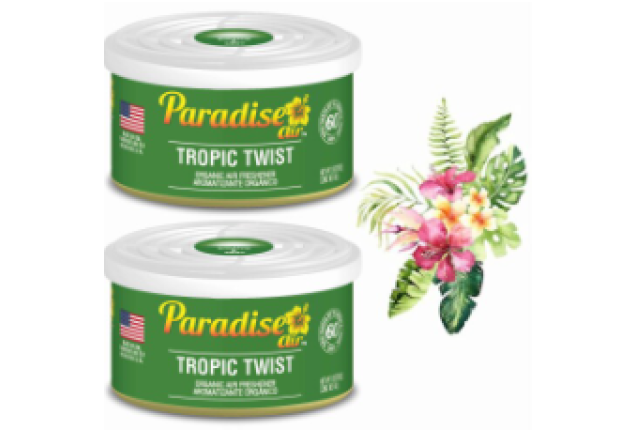 Paradise Air Organic Can Air Freshener, Uncapped, Tropic Twist x 216