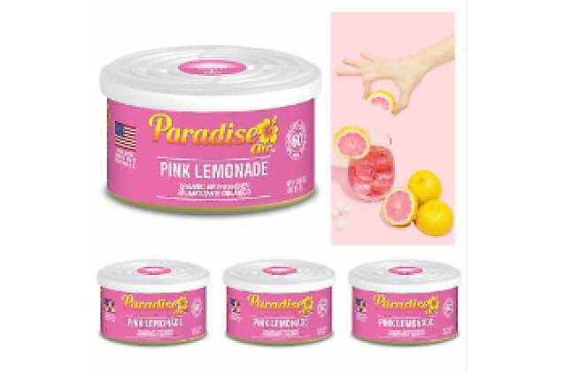 Paradise Air Organic Can Air Freshener, Uncapped, UNF,  Pink Lemonade x 288