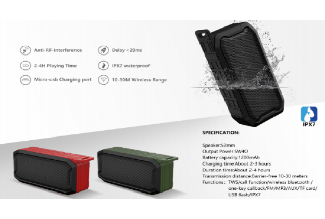 x2 IPX7 waterproof Bluetooth Speaker x 40