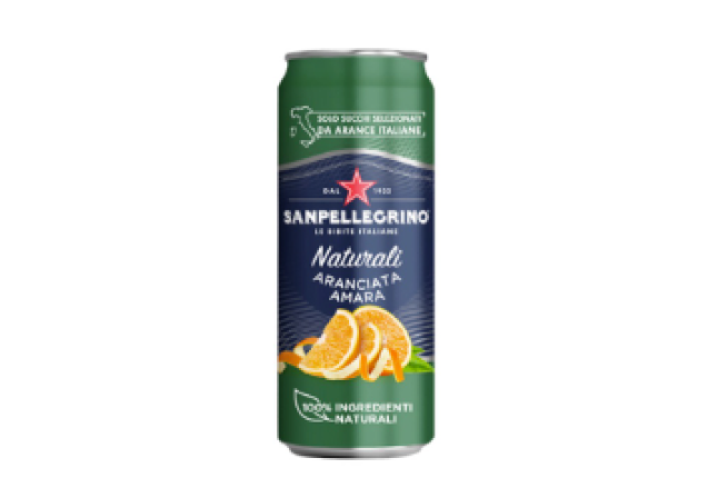 Sanpellegrino Drink Can Sleek 33cl - L'Aranciata Amara x 24