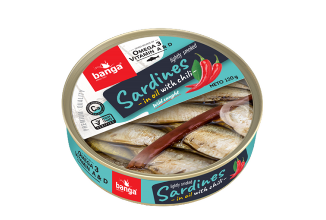 Lightly Smoked Sardines in Oil with Chilli- 120g - x 15