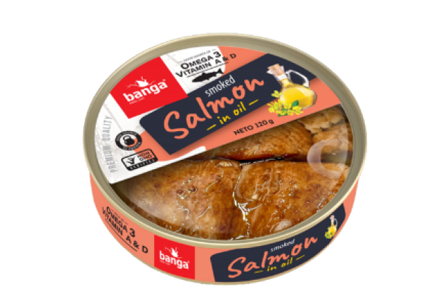 Smoked salmon fillet in oil- 120g x 15