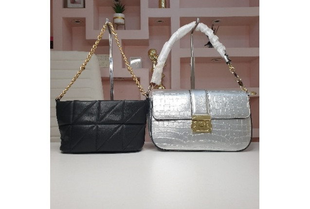 Fashion Classic Handbags - Sliver and Black