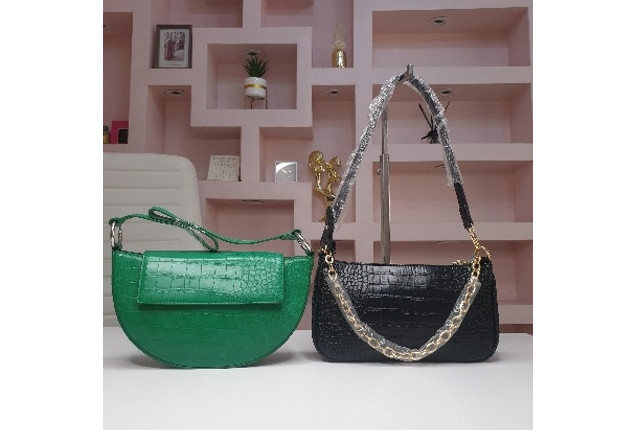 Fashion Classic Handbags - Green and Black