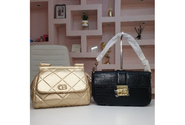 Fashion Classic Handbags - Gold and Black