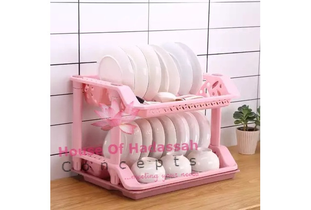 2-Tier Plastic Plate Rack x  x 