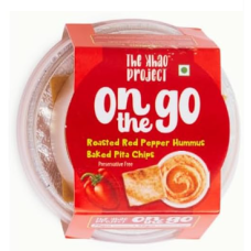 On the Go Hummus & Baked Pita  90 grams (Roasted Red Pepper)