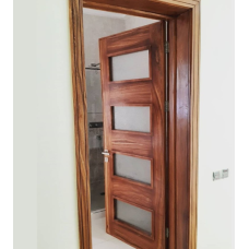 Equinox Wooden Panel Door with Glass Ins