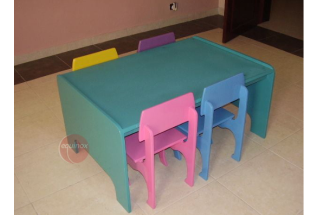 4 Seater Preschool Desk with 4 Chairs – EQSC02