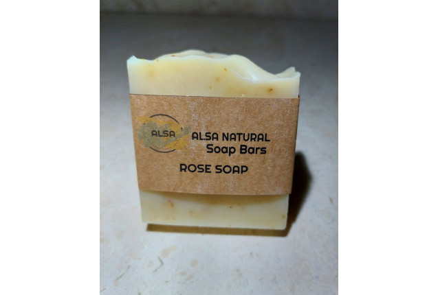 Alsa Natural Cold Pressed Rose Solid Soap Bar - 110g x 2000
