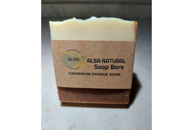 Alsa Natural Cold Pressed Cinnamon Orange Solid Soap Bar - 110g x 2000