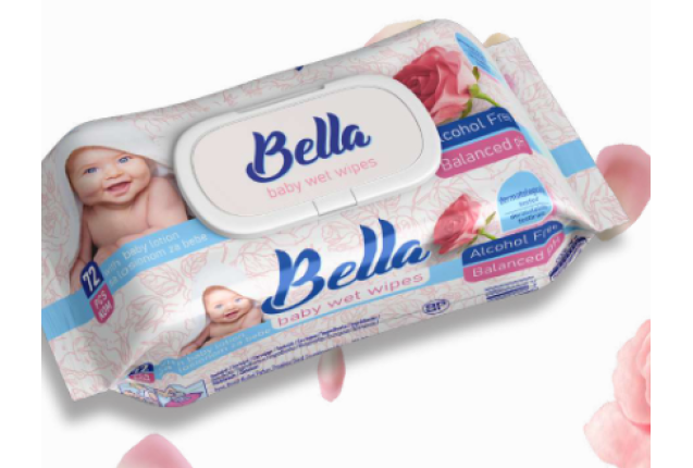 Bella Baby Wet Wipes 72pcs with lid x 24
