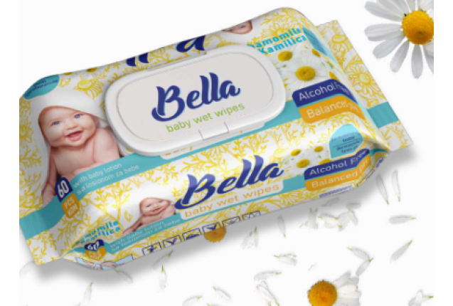 Bella Baby Wet Wipes 60pcs with lid x 24