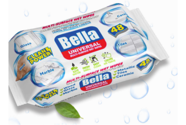 Bella Home Universal Cleaning Wet Wipes 48pcs x 18
