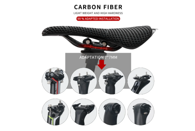 3D Carbon Fiber Bicycle Saddle Ultralight Hollow Seat