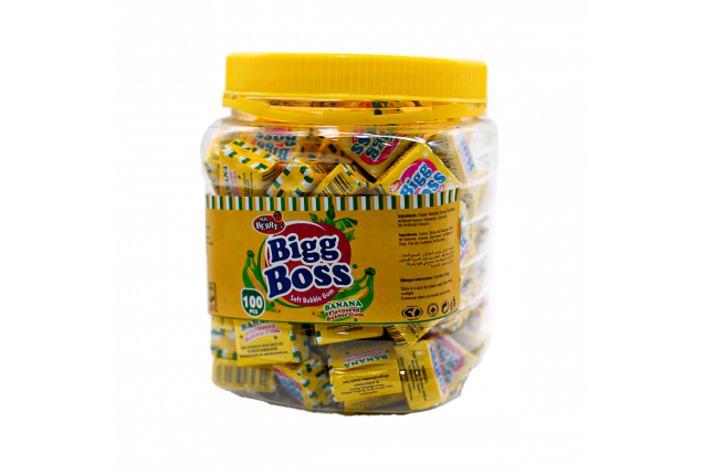 BIGG BOSS Banana Flavour JAR (100 Pieces) x 6