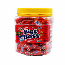 BIGG BOSS Strawberry Flavour JAR (100 Pieces) x 6
