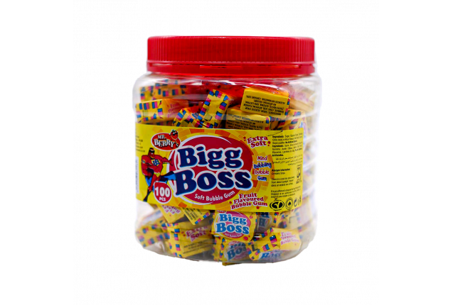 BIGG BOSS Tutti Frutti Flavour JAR (100 Pieces) x 12