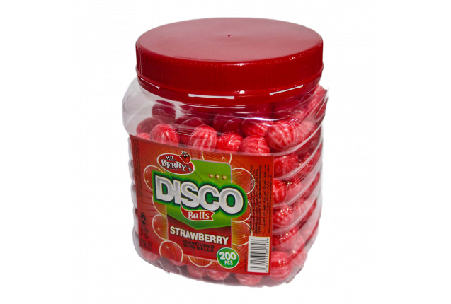 DISCO BALLS Strawberry Flavour (200 Pieces) x 12
