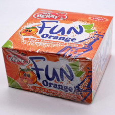 FUN Orange Flavour Bubble Gum (100 Pieces) x 20