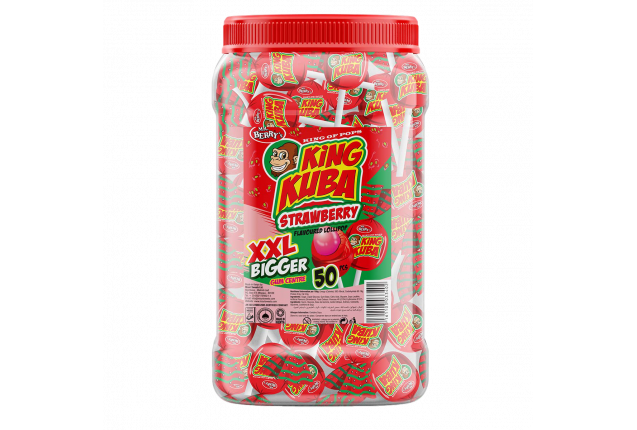 KING KUBA XXL Strawberry flavouredJAR (50 Pieces) x 6